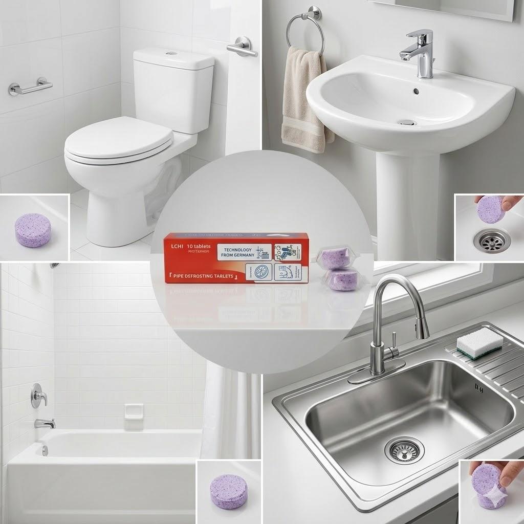 🧼50% OFF TODAY🚿 Multi-Purpose Pipe Cleaner Tablets ✨Cleans Drains, Washers & Septic Systems