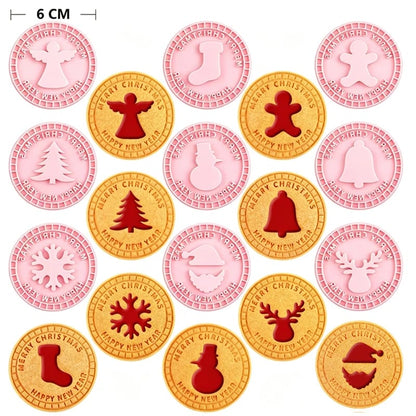 🔥HOT SALE 49% OFF🎄 Festive 3D Christmas Cookie Stamp and Baking Mold 🍪
