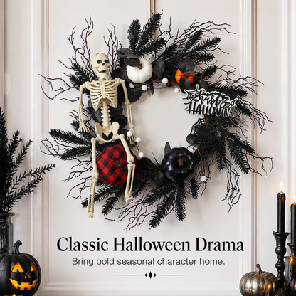 🎃 Spooky Halloween Front Door Wreath Collection for Holiday Decor 👻