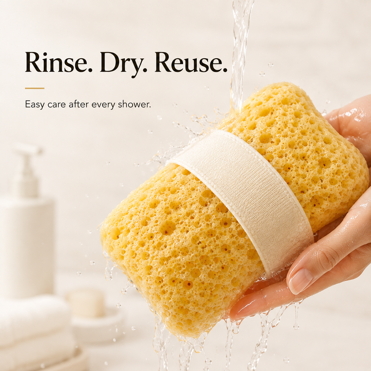 🧼 Rich Lather Soap Pocket Sponge | Non-Slip Shower Essential 🫧