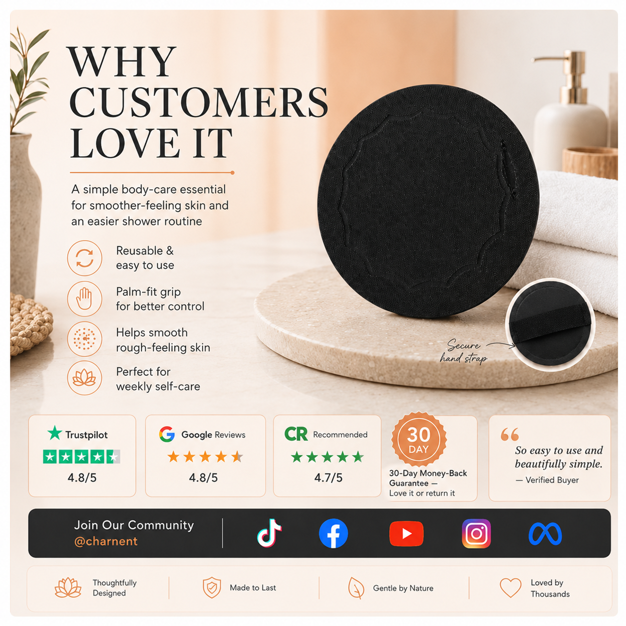 ✨ SilkGlow Deep Exfoliating Bath Pad — Instant Dead Skin & Strawberry Skin Remover 🍑🛁