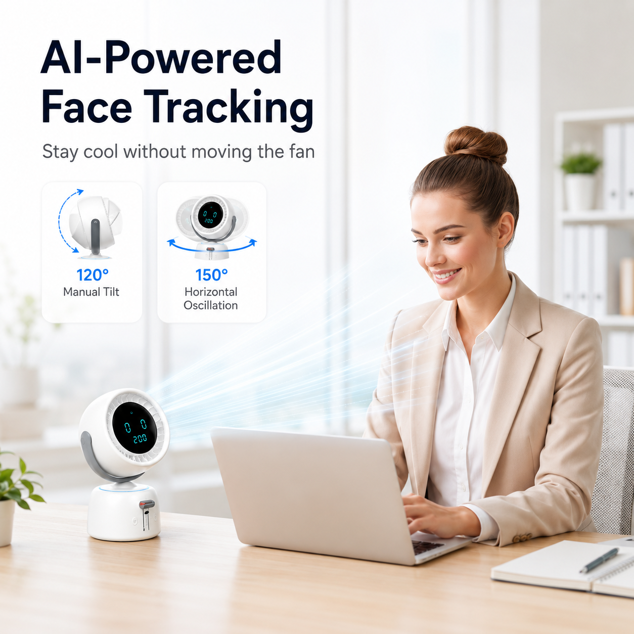 🤖 Smart Head-Tracking AI Desk Fan 🌬️