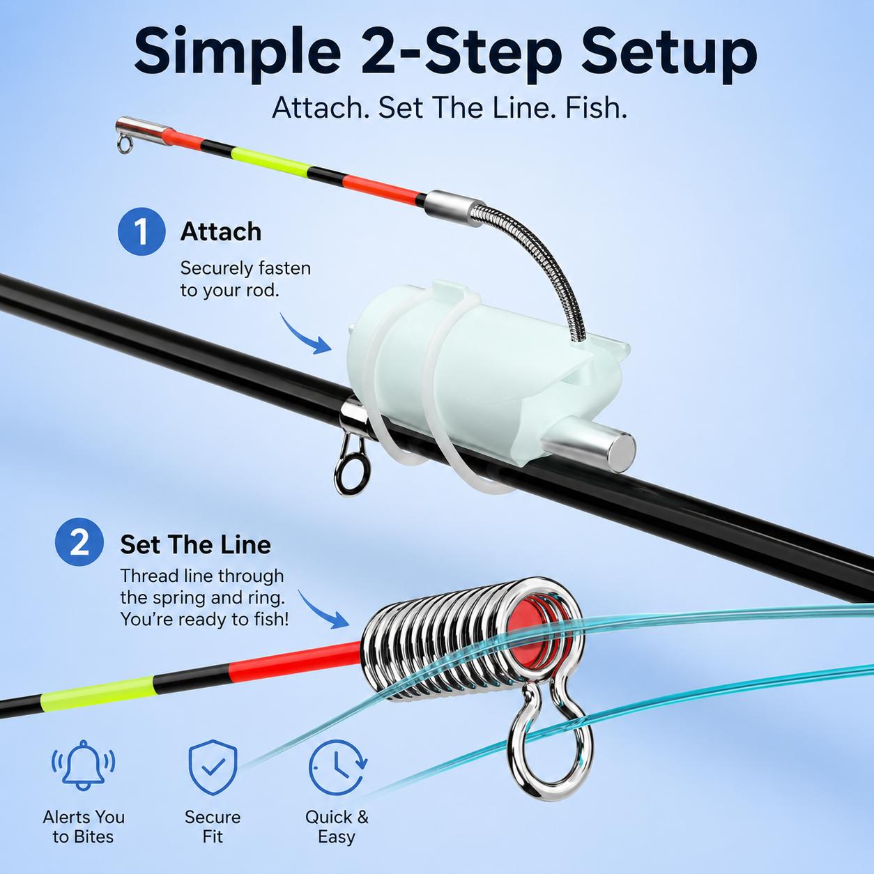 🚨 Never Miss A Strike — Smart LED Fishing Bite Alarm (Dual Sound & Visual Alert) 🎣
