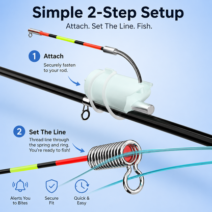 🚨 Never Miss A Strike — Smart LED Fishing Bite Alarm (Dual Sound & Visual Alert) 🎣