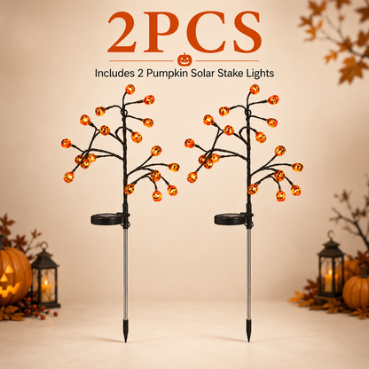 🎃 Solar Halloween Pumpkin Stake Lights (20 LED) ☀️
