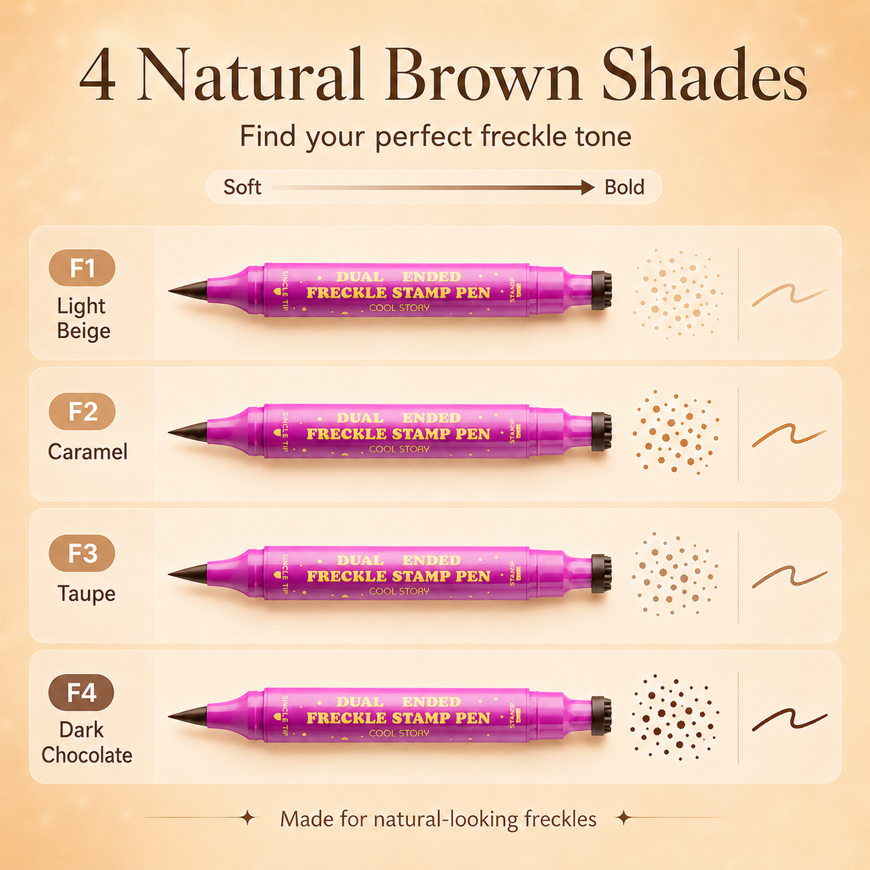 ✨ Dual-Ended Freckle Stamp Pen – Natural Faux Freckles & Beauty Marks in Seconds