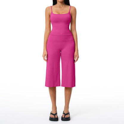🧘 Women's 2-Piece Tank & Cropped Wide-Leg Activewear Set ✨