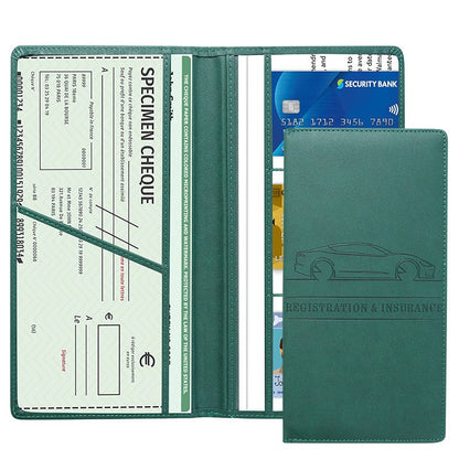 🚗 PU Leather Car Document Organizer – Keep Registration & Insurance Cards Neat ✨