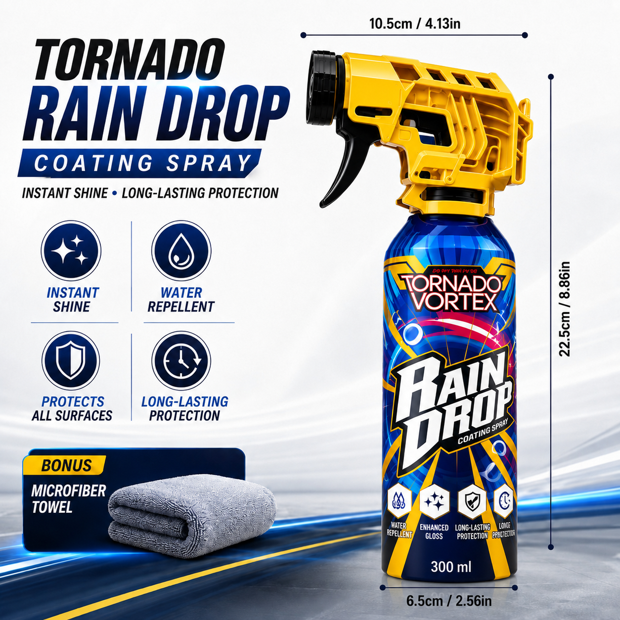 🚗 Instant Water-Repellent Coating Spray Quick Car Paint Gloss Detailing Protection 💧