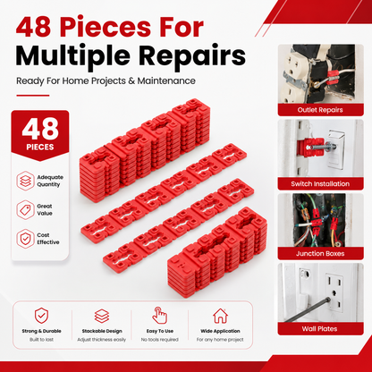 ⚡ Fix Loose Outlets Fast – 48PC Stackable Outlet Spacer Kit