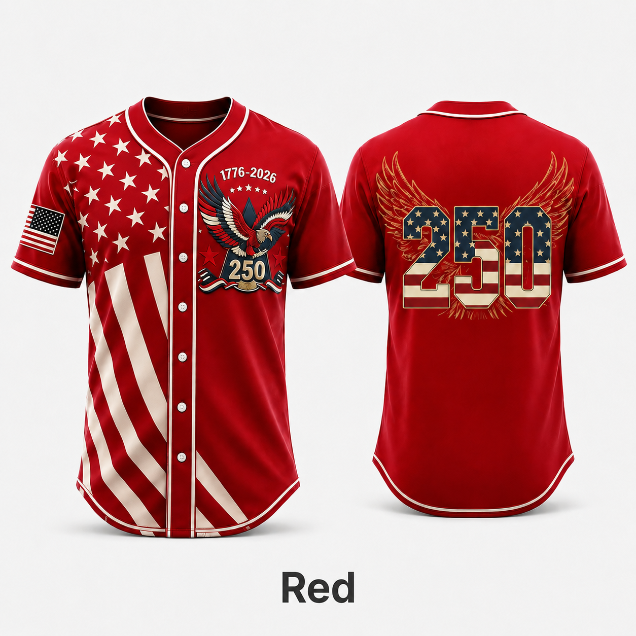 ⏰ Last Day 55% OFF 🇺🇸🦅 America 250th Anniversary Baseball Jersey – 1776–2026 Patriotic Freedom Shirt