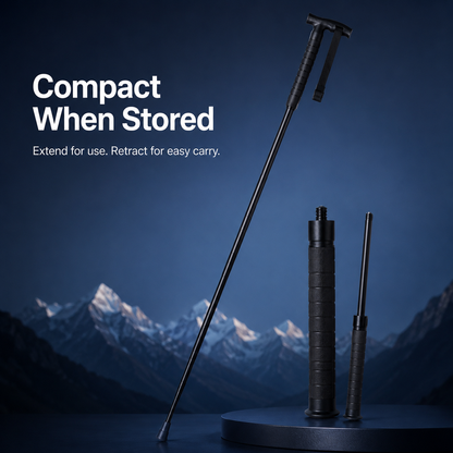 ⛰️ Telescopic Hiking Staff Anti Shock Walking Pole with Emergency Glass Breaker 🥾