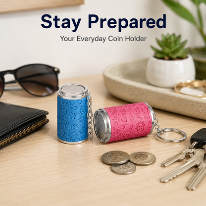 🪙 Never Lose Your Coins Again! Mini Coin Storage Keychain 🔑💼