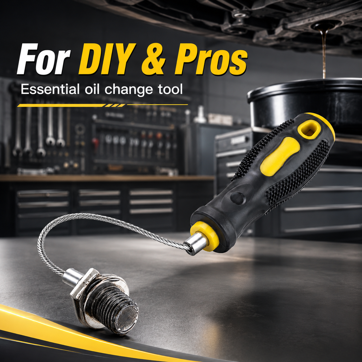 🛠️ Universal Flexible Oil Plug Remover Tool