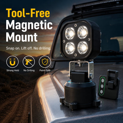 🏕️ Omni-Directional Magnetic LED Pod Light - 360° Off-Road & Camping Work Light 💡