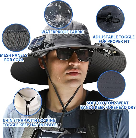 🔥Summer Hot Sale 49% OFF⚡2026 New Ultralight Solar Fan Sun Hat🎁Lighter Than a Baseball!⚾