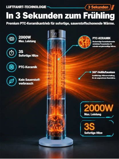 🔥[Seulement 1 kWh par semaine] Chauffage soufflant cheminée 3D haut de gamme | Chauffage rapide en 3 secondes | Classe énergétique A+++ | Mode économie d'énergie IA