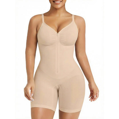 Shapewear for Women Tummy Control Bodysuits Zip-Up Comfort Ultra Stretch Fabric Customizable Fit Breathable Mesh Design Comfortable Fit