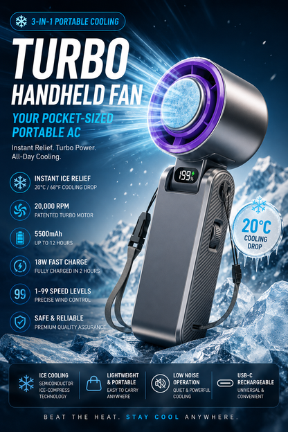 🔥Last Day 55% Off | Turbo Handheld Fan