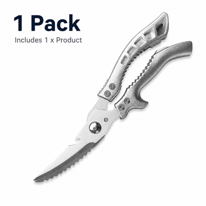 🔥 Multifunction Kitchen Scissors with Fish Scale Scraper & Spring-Action Handle✨