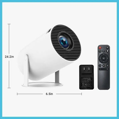 🎬 Smart Mini Portable Projector 180° Rotation 4K Supported WiFi 6 Bluetooth 5.0 🍿