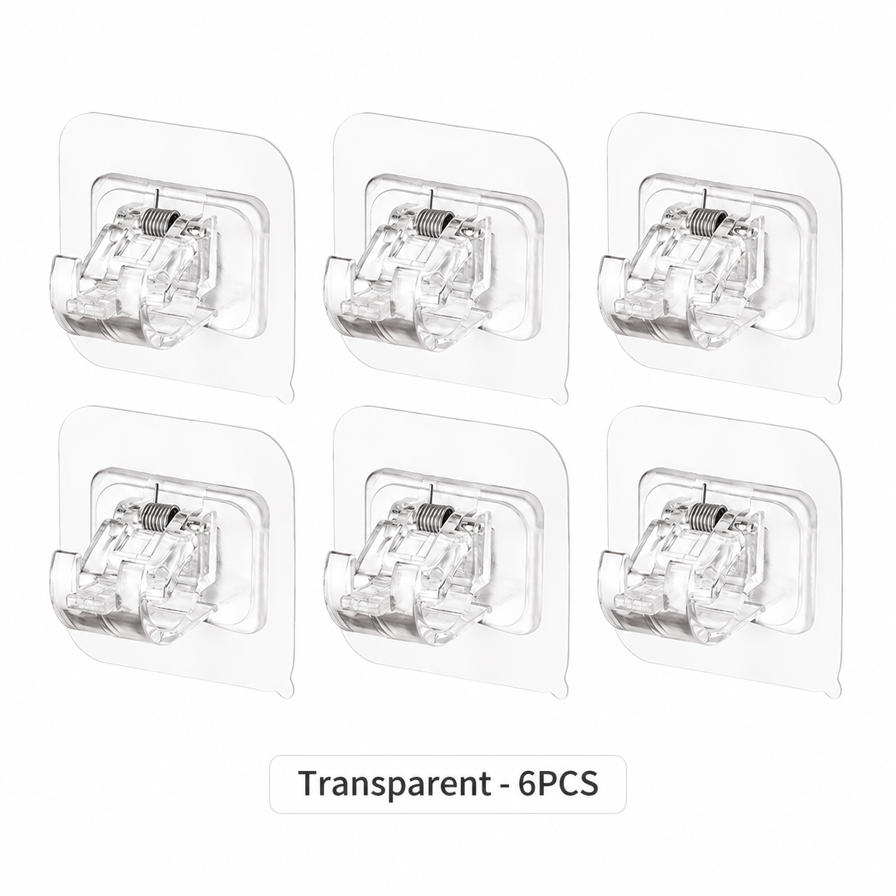 ✨ Clear Adjustable Curtain Rod Brackets – Invisible Wall Holders for Curtains & Home Storage