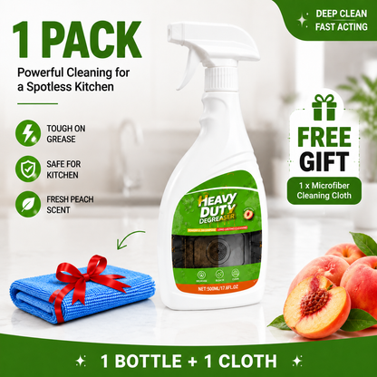 🏆 52K+ Sold | 🍑 Peach Kitchen Degreaser Foam Spray — Tough Grease Remover | 500ml