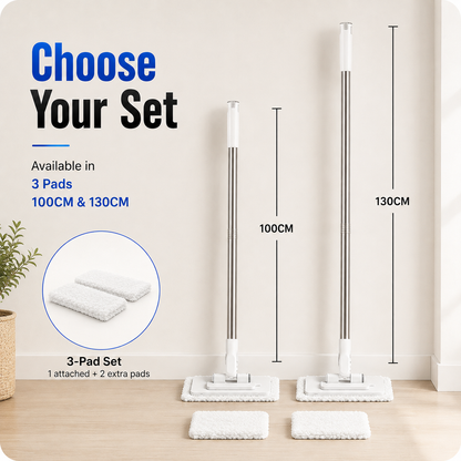 🔥 50% OFF Limited Deal 🧼 One-Touch Squeeze Flat Mop | 2-Level Water Control for Faster Cleaning