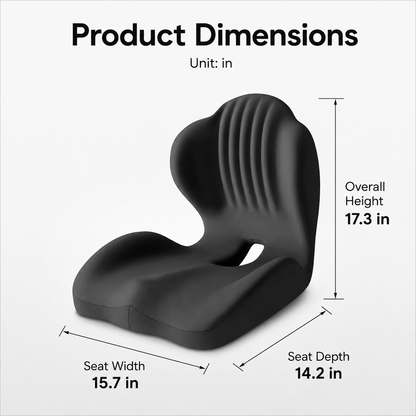 🧘 5-Zone Ergonomic Sciatica & Tailbone Relief Cushion 🚗