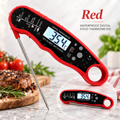 🌡️ Foldable Digital Food Thermometer - Fast Reading Instant Meat Thermometer ⚡