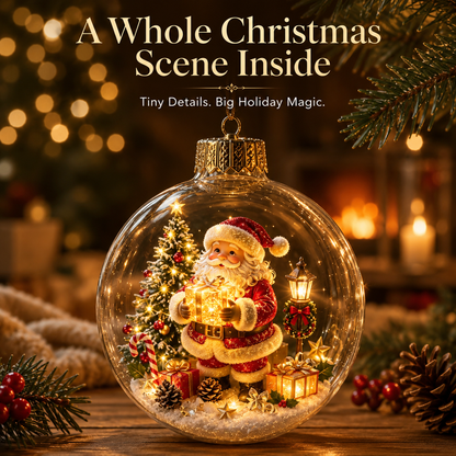 🔥 LIMITED-TIME 50% OFF 🔥 🎄 3D Miniature Christmas Globe Hanging Ornaments – 8 Collectible Scenes ✨