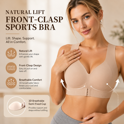 ✨ ComfortLift™ Front-Closure Posture Bra | Wireless & Breathable ☁️