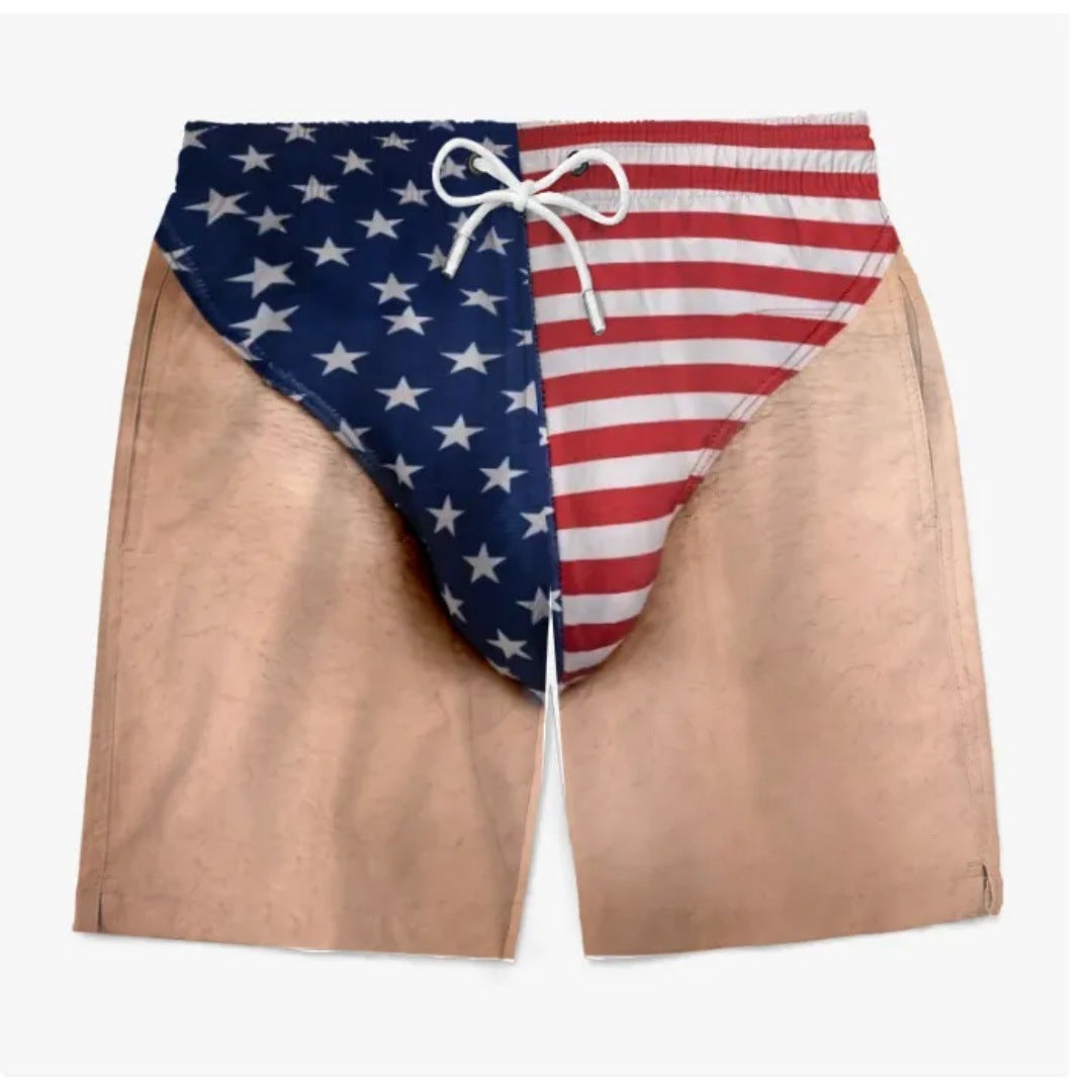 🏖️ Mens Quick Dry Printed Swim Shorts Trunks with Mesh Lining and Drawstring 🌊