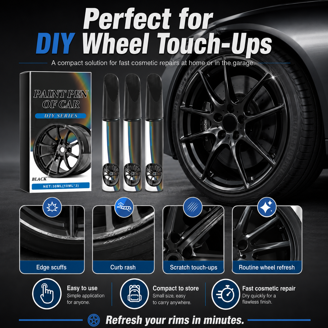 🚗 Wheel Scratch Repair Pen | DIY Curb Rash Touch-Up
