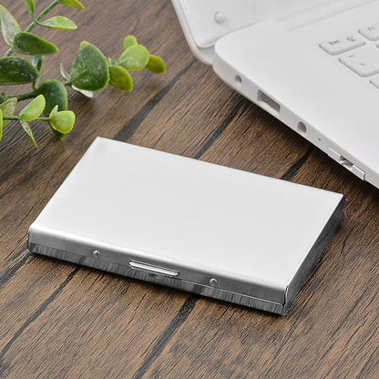 💳 Stainless Steel RFID-Blocking Card Holder – Slim 6-Slot Security Wallet ✨