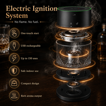 ✨ Electric Aroma Infuser Kit – Whiskey & Cocktail Wood Smoke Infuser