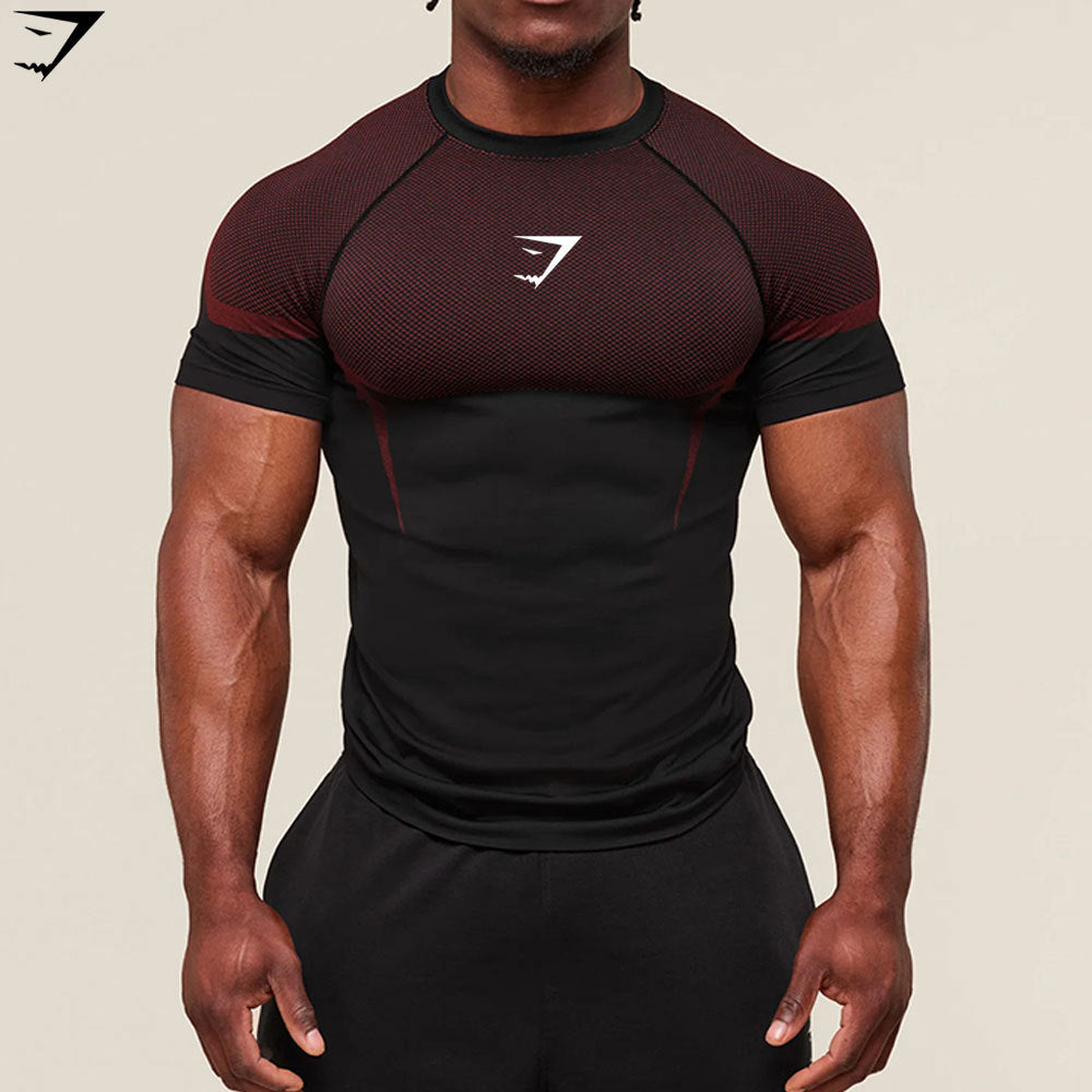 💪 Men's Athletic Compression T-Shirt – Quick-Dry Breathable Gym Tee🏋️‍♂️