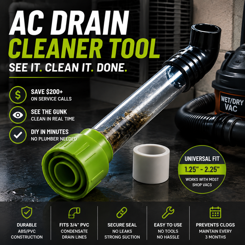 ❄️⚡Universal AC Drain Line Cleaner Adapter – Clears Clogs Fast