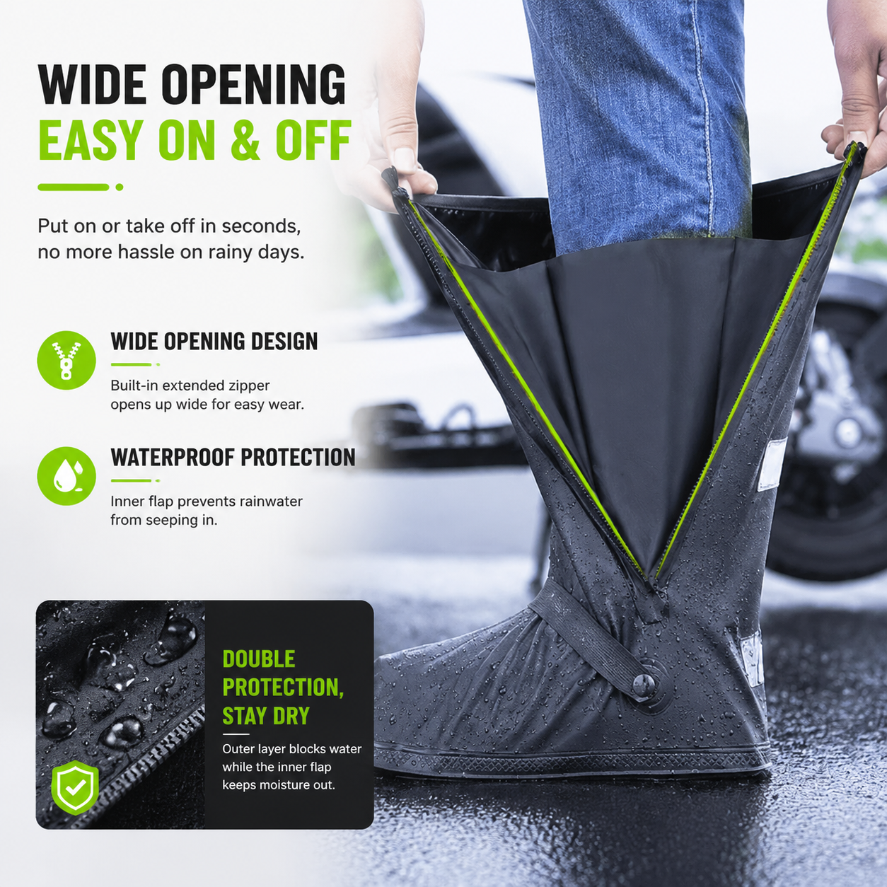 🔥 50K+ Sold | ☔Waterproof Shoe Covers That Keep Shoes Dry & Spotless