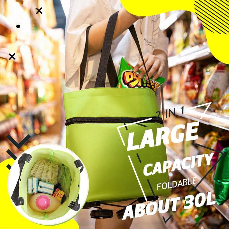 ⏰2-in-1 Foldable Shopping Cart
