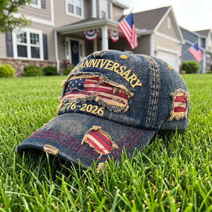 🧢🇺🇸 Handmade Veteran America 250th Anniversary Cap 🦅