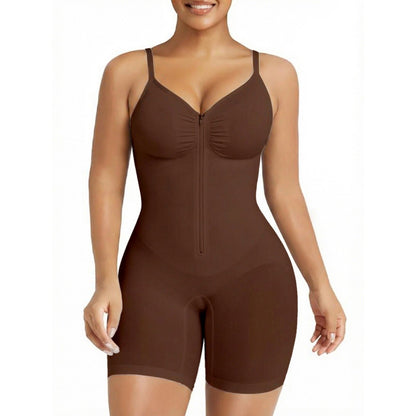 Shapewear for Women Tummy Control Bodysuits Zip-Up Comfort Ultra Stretch Fabric Customizable Fit Breathable Mesh Design Comfortable Fit