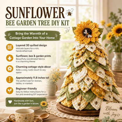 🌻Sunflower Bee Garden Tree DIY Kit - Handmade Fabric Tabletop Tree Decor