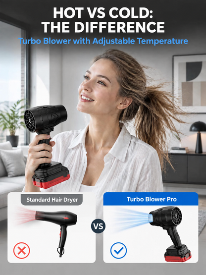 💨 Turbo Power Portable Air Blower – Compact High-Speed Cleaning for Home, Car & Workshop