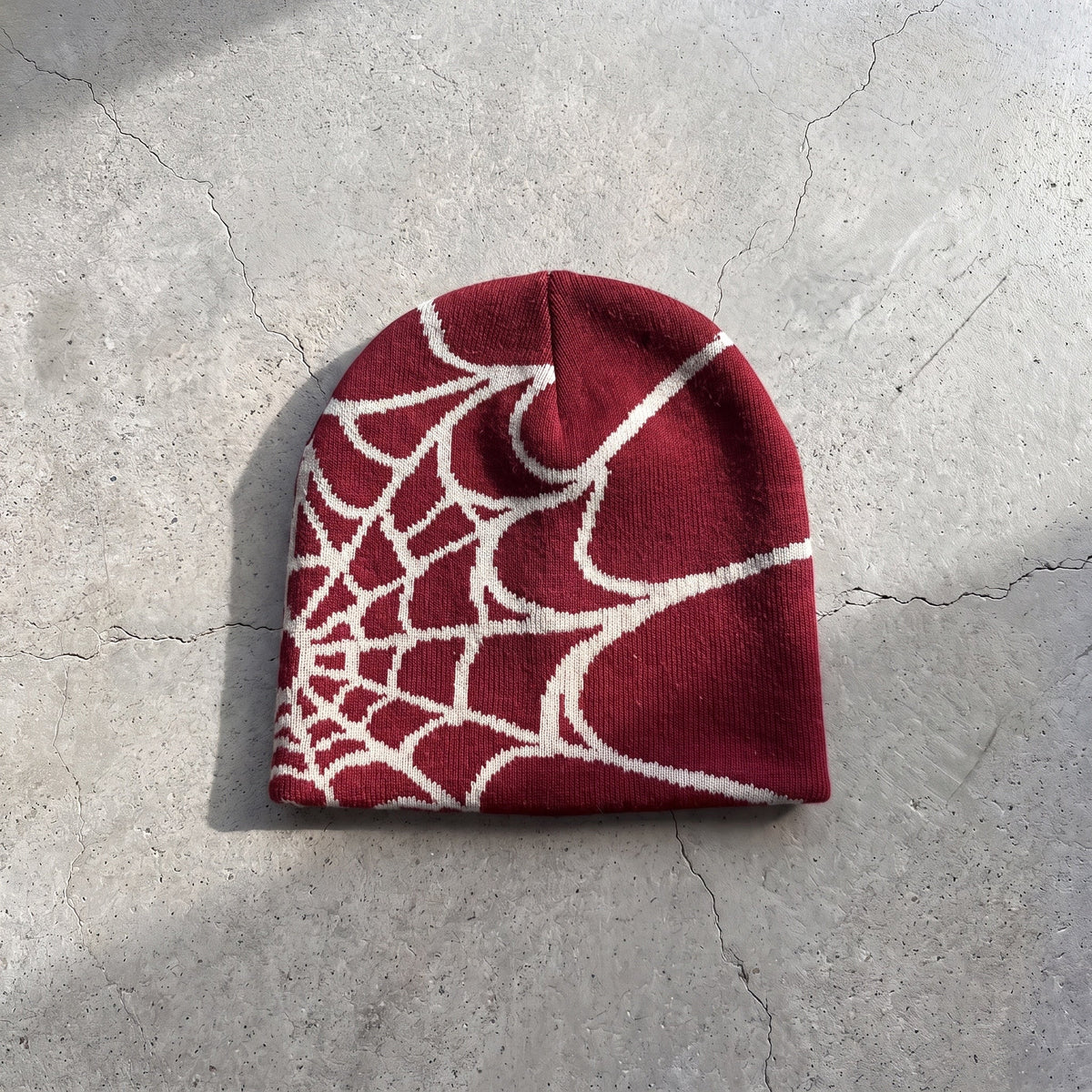 🕷️ Handmade Spider Web Knit Beanie