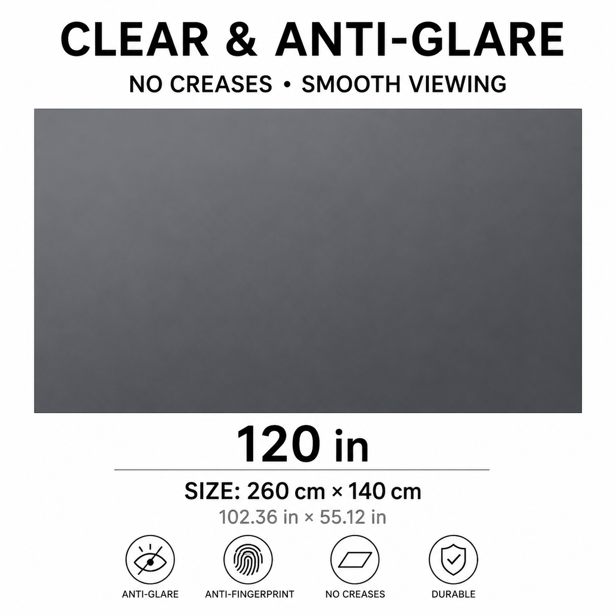 🚀 100" 4K Projector Screen | Anti-Light Foldable Home Theater Cinema Display 🎬