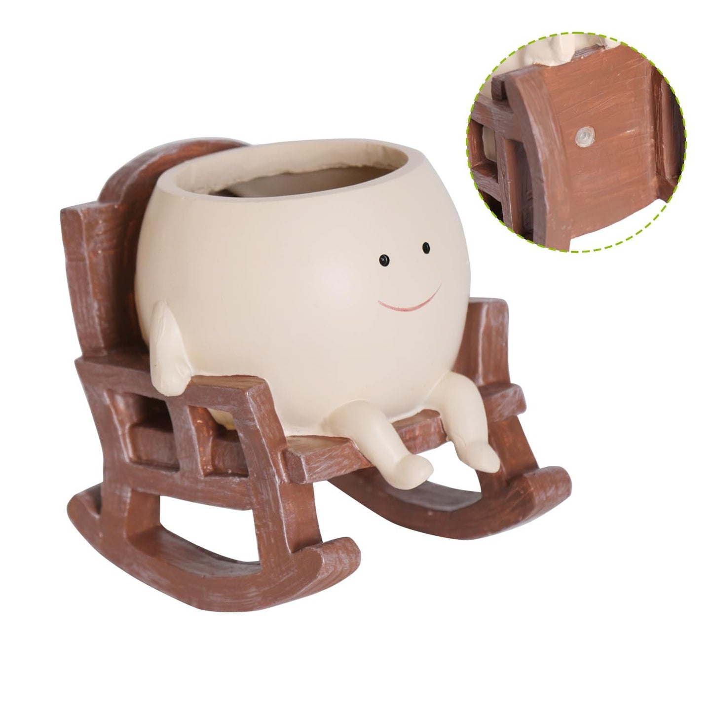 Smiling Face Rocking Chair Flower Pot