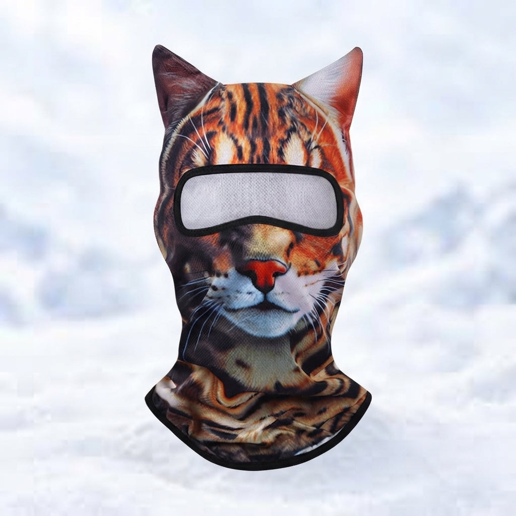 ✨3D Cat Ski Mask with Ears – Funny Windproof Balaclava for Skiing & Festivals