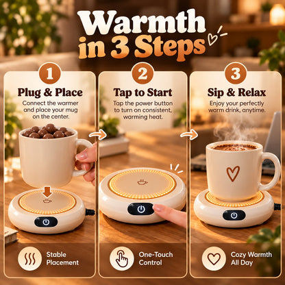 ☕ Smart Mug Warmer — Keep Your Coffee Warm & Your Moments Cozy ✨