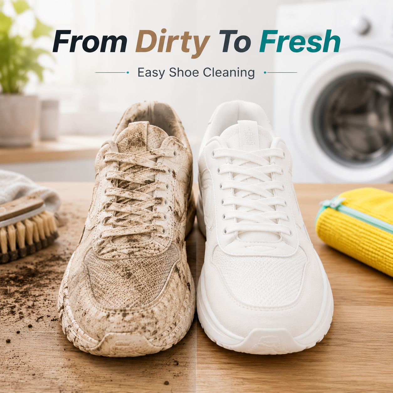 👟 Shoe Washing Bag – Reusable Sneaker Laundry Bag With Soft Cleaning Fibers